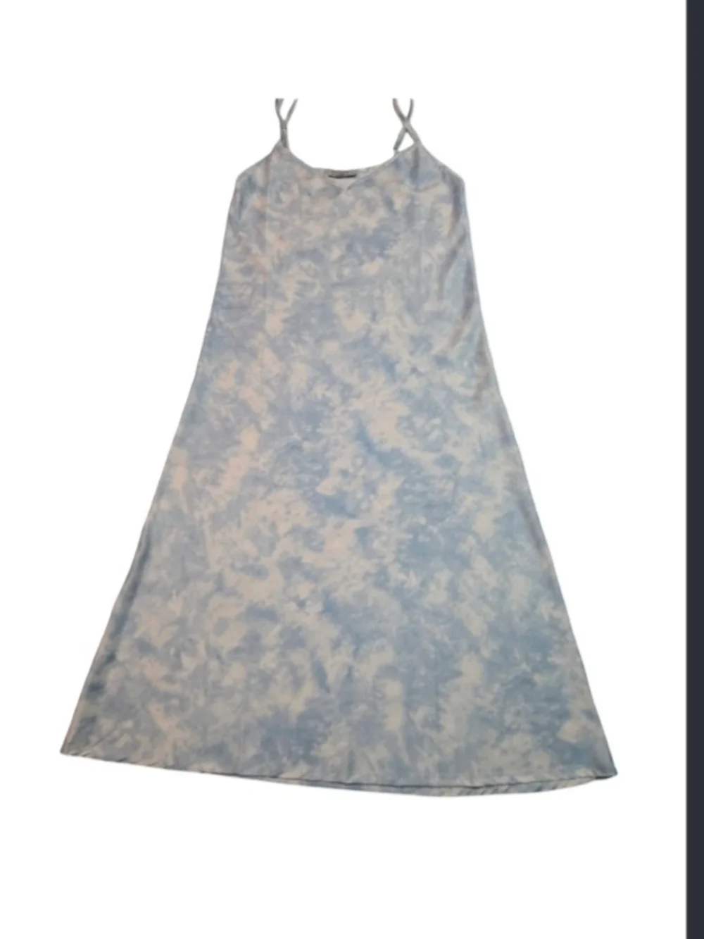 AllSaints Light Blue Tie-Dye Slip Maxi Dress - Picture 2 of 4